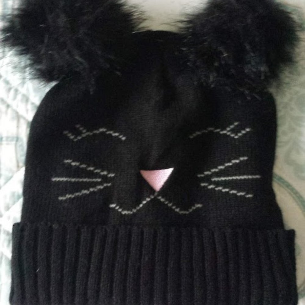 Kitty Cat Hat and Socks Set  Pom Pom Hat Socks Bundle